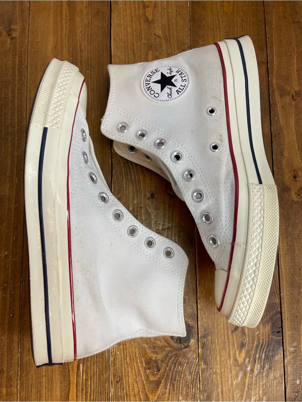 Converse Chuck Taylor’s women’s size 8.5 high top sneakers white - Picture 5 of 10